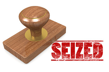 Image showing Seized wooded seal stamp