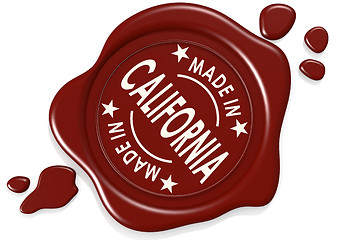 Image showing Label seal of made in California