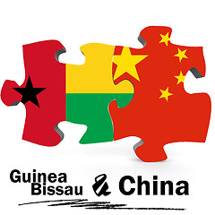Image showing China and Guinea Bissau flags in puzzle 