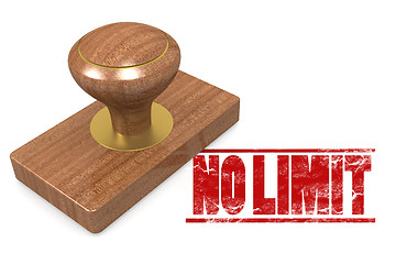 Image showing Red no limit wooded seal stamp