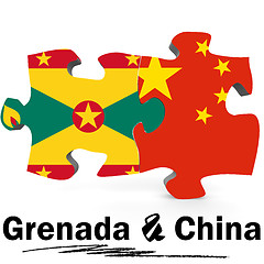 Image showing China and Grenada flags in puzzle 