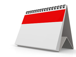 Image showing Blank red calendar isolated