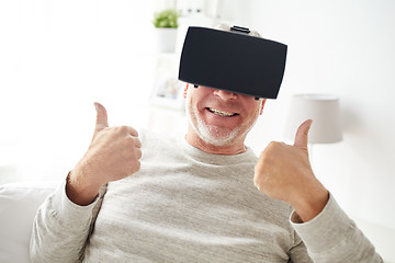 Image showing old man in virtual reality headset or glasses