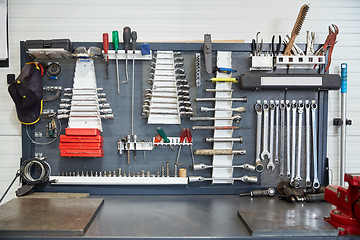 Image showing tools set at car workshop