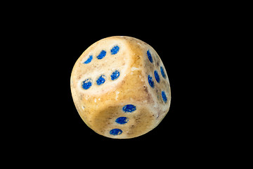 Image showing Shabby dice on black