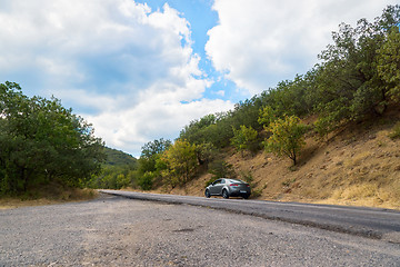 Image showing Crimea mountain road in summer