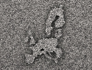 Image showing Map of the EU on poppy seeds