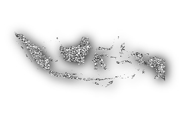 Image showing Map of Indonesia on poppy seeds