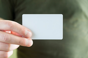 Image showing Clear card in hand