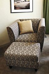 Image showing Armchair with ottoman