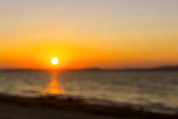 Image showing Sunset at Black sea out of focus