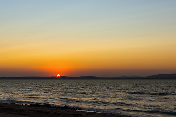 Image showing Sunset at Black sea coast