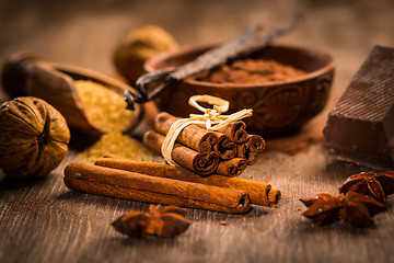 Image showing Baking ingredients and spices