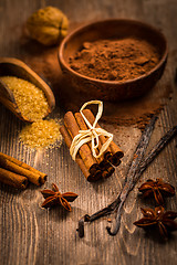 Image showing Baking ingredients and spices