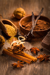 Image showing Baking ingredients and spices