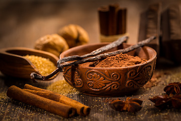 Image showing Baking ingredients and spices