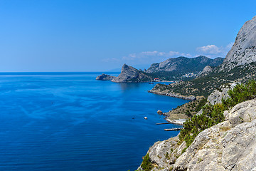 Image showing The mountainous coast