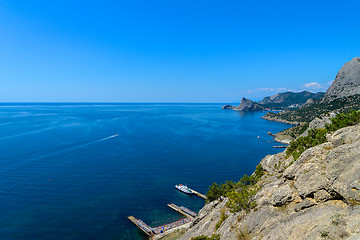Image showing The mountainous coast