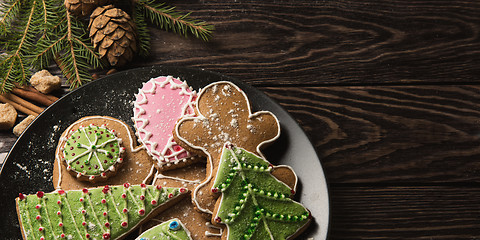 Image showing New year homemade gingerbread