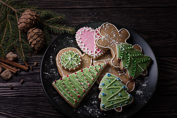 Image showing New year homemade gingerbread