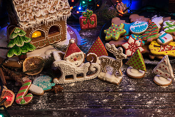 Image showing Gingerbreads for new years and christmas