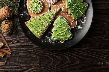 Image showing New year homemade gingerbread