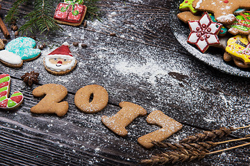 Image showing Gingerbreads for new years and christmas