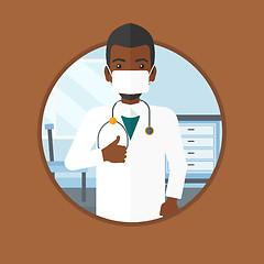 Image showing Doctor giving thumbs up vector illustration.