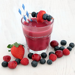 Image showing Fresh Fruit Smoothie Drink