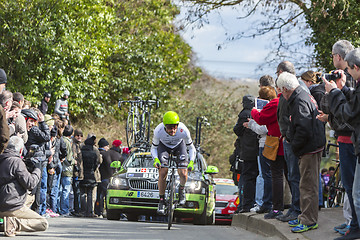 Image showing The Cyclist Patrick Bevin - Paris-Nice 2016