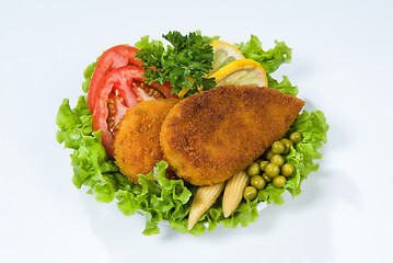 Image showing Cutlets And Vegetables