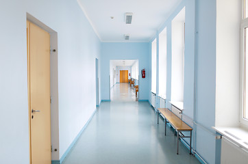 Image showing empty school corridor