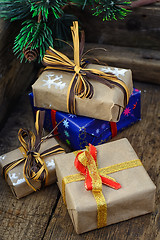 Image showing Boxes with gifts for Christmas