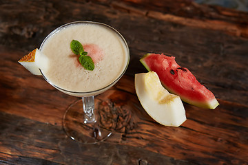 Image showing Freshly Blended Fruit Smoothies