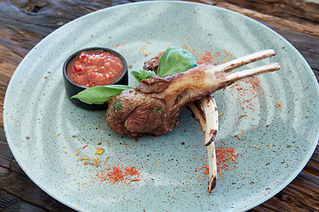 Image showing Organic Grilled Lamb Chops