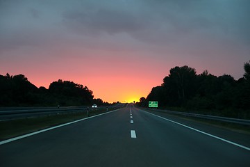 Image showing Lights on the highway