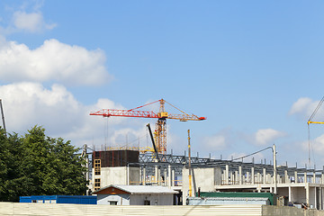 Image showing construction of a shopping center