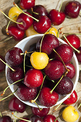 Image showing juicy and ripe cherries.