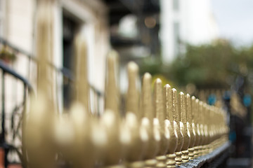 Image showing Gilded Railings in City Street