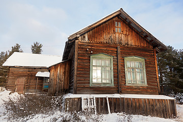 Image showing Old wooden house in the Russian village