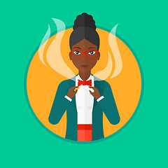 Image showing Young woman quitting smoking vector illustration.