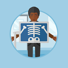 Image showing Patient during x ray procedure vector illustration