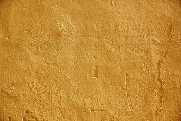 Image showing yellow painted stone wall surface