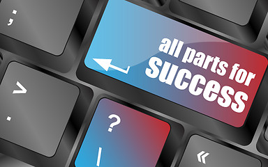 Image showing all parts for success button on computer keyboard key vector, keyboard keys, keyboard button