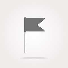 Image showing vector flag sign web button icon