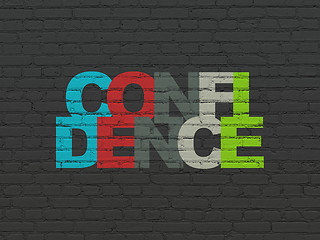 Image showing Business concept: Confidence on wall background