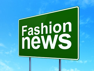 Image showing News concept: Fashion News on road sign background