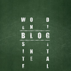 Image showing Web design concept: Blog in Crossword Puzzle