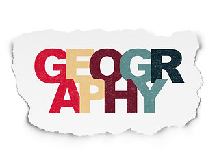 Image showing Science concept: Geography on Torn Paper background