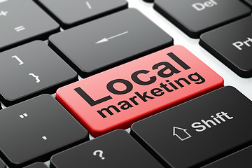Image showing Marketing concept: Local Marketing on computer keyboard background